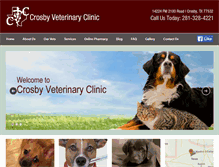 Tablet Screenshot of crosbyvet.com